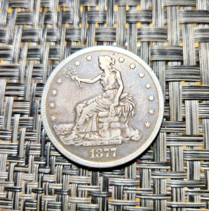 1877-S USA Silver Trade Dollar - Circulated, in Nice Condition