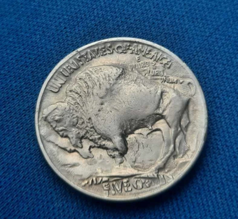 SUPER RARE USA Double-Sided Strike 3-Legged Buffalo Nickel, Lightly Circulated